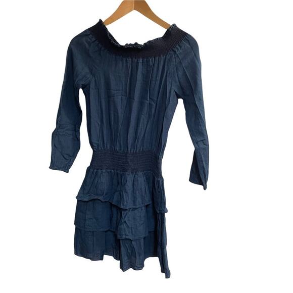 NEW MICHAEL Michael Kors Off-the-Shoulder Dress in Indigo - Picture 3 of 14
